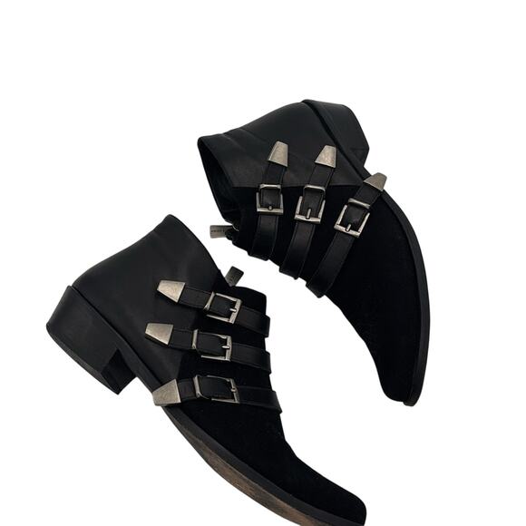 Anine Bing Women’s Black Emma Moto Leather Ankle Boots 39 - Picture 3 of 6